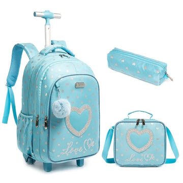 3-in-1 Trolley Bag with Lunch Box & Pencil Case