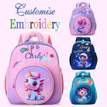 Embroidered Cartoon Backpack