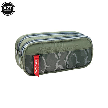 Double Zipper Camouflage Pencil Case