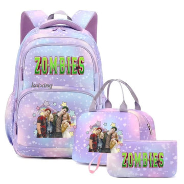 Kids Cartoon School Backpack Set 3-in-1 with Lunch Bag & Pencil Case Large