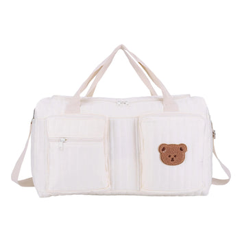 Quilted Baby Diaper Bag Large Capacity Weekender Duffel Bag