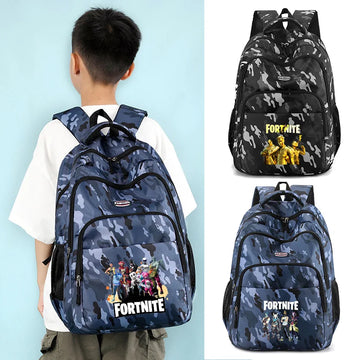 Gaming Style Camouflage School Backpack Large Capacity