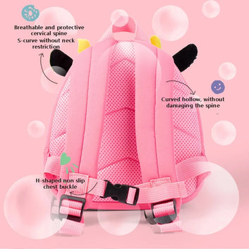 3D Animal Kids Backpack Cute Lightweight School Bag