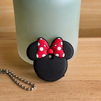 Cartoon Character Silicone Keychain Key Cover Cap with Key Ring Holder