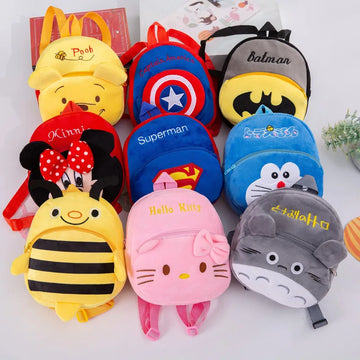 Cute 3D Plush Cartoon Kids Backpack Soft School Bag