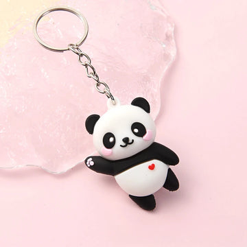 Cute Couple Panda Keychain Cartoon Animal Pendant