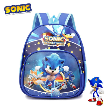 Blue Hedgehog Character Backpack for Kids
