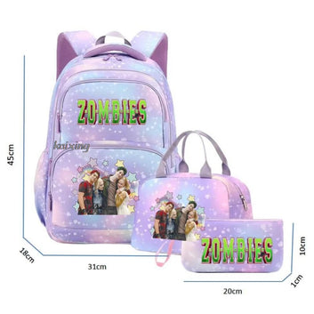 Kids Cartoon School Backpack Set 3-in-1 with Lunch Bag & Pencil Case Large