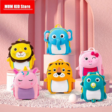 3D Animal Kids Backpack Cute Lightweight School Bag
